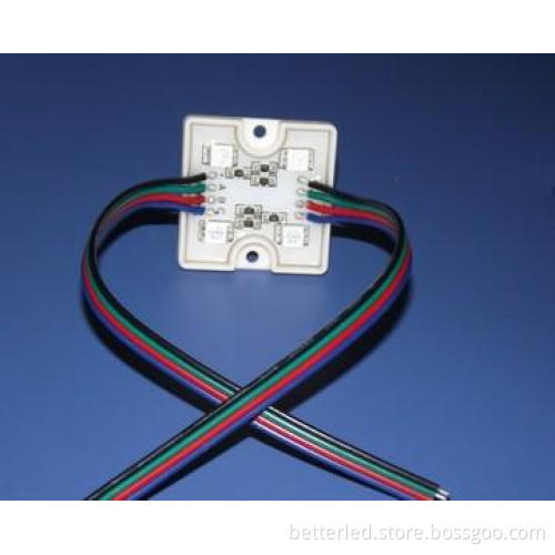 On sale RGB 4 LEDs LED module with plastic cover